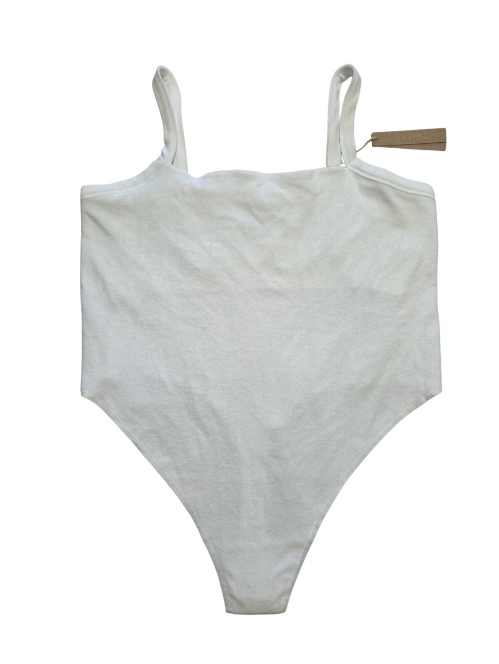 SKIMS TERRY LOUNGE SEAMLESS BODYSUIT SNOW WHITE 2X 3X NWT
